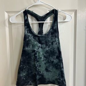 Lululemon Athletica Black and Green Tank Top